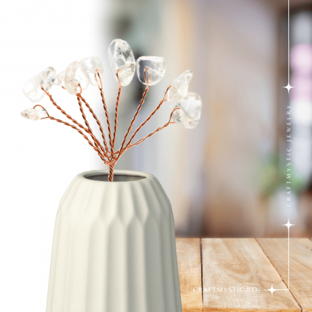 Ramurica DIY din Pietre Naturale Cuart Transparent (9 Pietricele) [1]