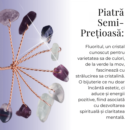 Ramurica Creativa DIY cu Pietre Naturale Fluorit (9 Pietricele) [5]