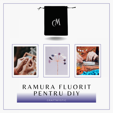Ramurica Creativa DIY cu Pietre Naturale Fluorit (9 Pietricele) [2]