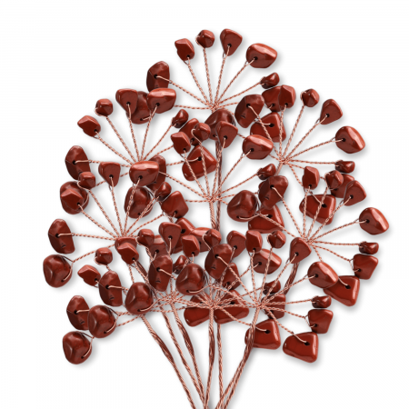 Ramurica Creativa DIY cu Pietre Naturale Jasp Rosu (9 Pietricele) [8]