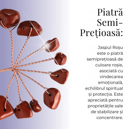Ramurica Creativa DIY cu Pietre Naturale Jasp Rosu (9 Pietricele) [4]