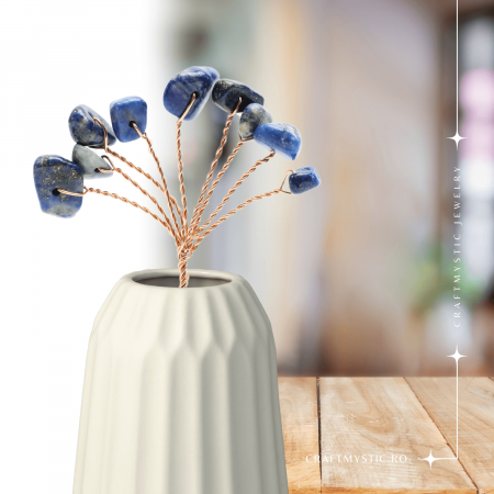 Ramurica DIY din Pietre Naturale Lapis Lazuli (9 Pietricele) [4]