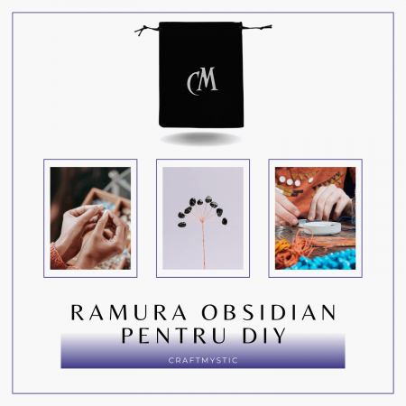 Ramurica DIY cu Pietre Naturale de Obsidian (9 Pietricele) [8]