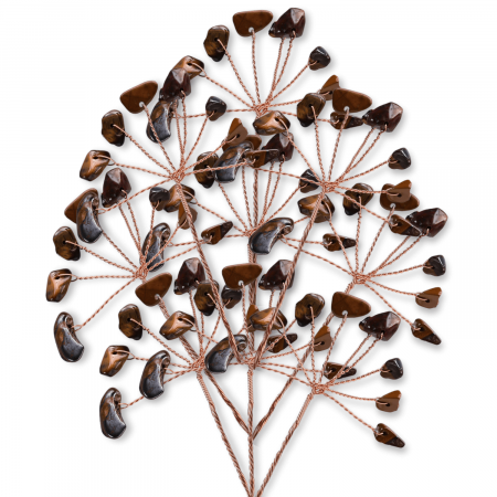 Ramurica Decorativă DIY cu Pietre Naturale Ochi de Tigru (9 Pietricele) [6]