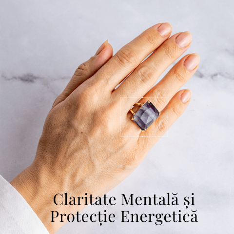 Claritate si Protectie – Inel cu Fluorit Natural si Energie Mentala [1]