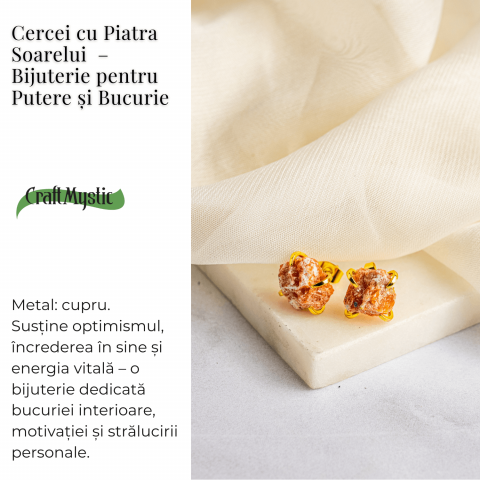 Putere si Bucurie – Cercei cu Reflexe Aurii si Inchidere cu Tija [2]