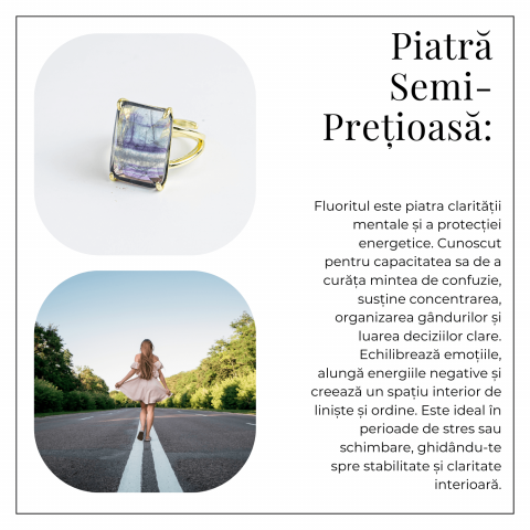 Claritate si Protectie – Inel cu Fluorit Natural si Energie Mentala [5]