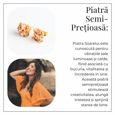 Putere si Bucurie – Cercei cu Reflexe Aurii si Inchidere cu Tija [5]