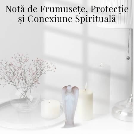 Inger de 80mm Sculptat Manual din Piatra Naturala de Selenit [6]