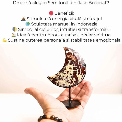 Semiluna din Jasp Brecciat – Simbolul puterii personale si al curajului interior [2]