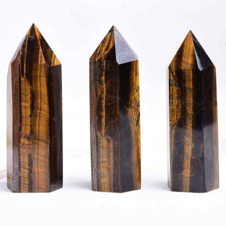 Turn cristal Ochi de Tigru de 10-11 cm din Piatra Naturala Vindecatoare Hexagonala pentru Meditatie [5]