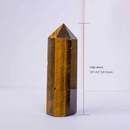 Turn cristal Ochi de Tigru de 10-11 cm din Piatra Naturala Vindecatoare Hexagonala pentru Meditatie [1]