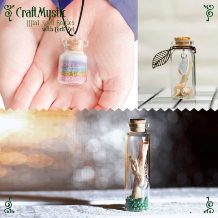 Set 60 Mini sticlute decorative pentru nunti, botezuri, potiuni, proiecte craft DIY, cadouri [8]