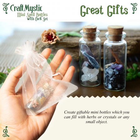 Set 60 Mini sticlute decorative pentru nunti, botezuri, potiuni, proiecte craft DIY, cadouri [3]