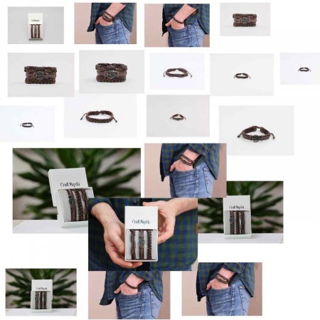 Set 3 Brățări Inedite cu Arborele Vieții si piele sintetica maro– Stil și Protecție [5]