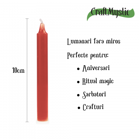 Set 12 lumanari colorate fara miros, lungime de 100 mm, pentru ritualuri, aniversari. torturi [1]
