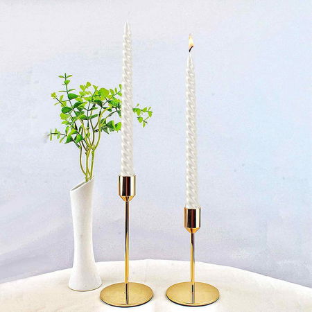 Set 4 Lumanari albe spirala de 25 cm - Lumanari  fara picurare si fara parfum - Perfecte ca lumanari pentru cina, ocazii speciale - Copie [2]