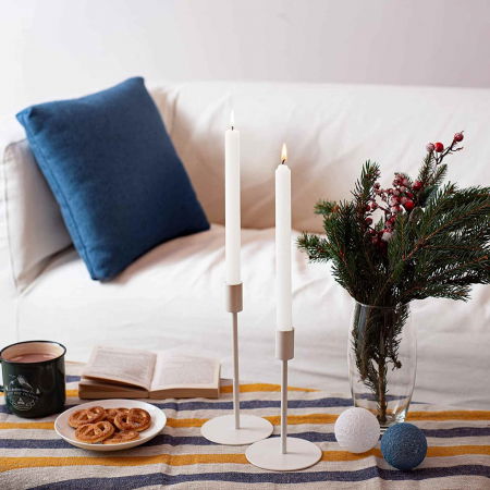 Set 4 Lumanari albe drepte de 25 cm - Lumanari fara picurare si fara parfum - Perfecte ca lumanari pentru cina, ocazii speciale [6]