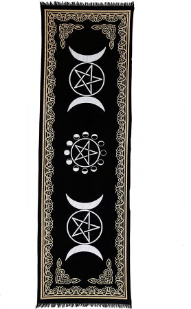 Patura pentru altar magic - Design Moon Phases With Triple Moon - Vrajitorie Tarot Wiccani Spiritualitate [5]