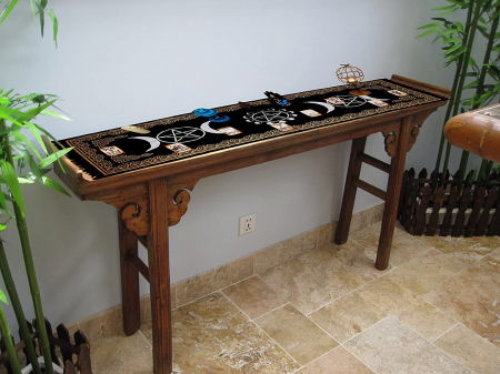 Patura pentru altar magic - Design Moon Phases With Triple Moon - Vrajitorie Tarot Wiccani Spiritualitate [6]