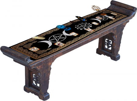 Patura pentru altar magic - Design Moon Phases With Triple Moon - Vrajitorie Tarot Wiccani Spiritualitate [2]