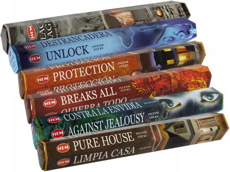 Set 6 pachete mix betisoare parfumate cu cele mai apreciate 6 parfumuri HEM ideale pentru magie +  suport pentru betisoare [4]