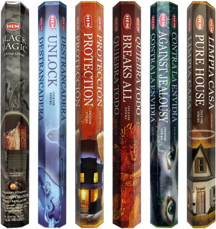 Set 6 pachete mix betisoare parfumate cu cele mai apreciate 6 parfumuri HEM ideale pentru magie +  suport pentru betisoare [3]