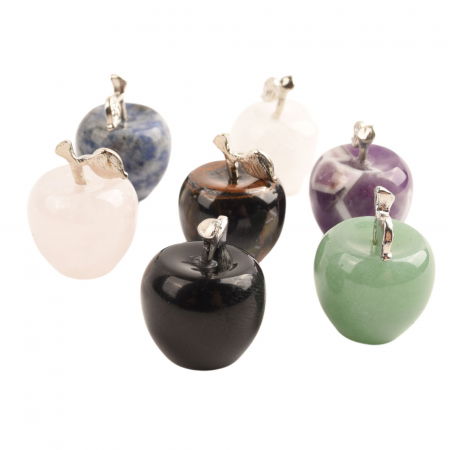 Set 7 mere din cristale naturale vindecatoare si pietre semipretioase Merele simbolizeaza pace, siguranta, sanatate si longevitate - pentru meditatie, spiritualitate, decor Feng Shui [4]