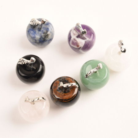 Set 7 mere din cristale naturale vindecatoare si pietre semipretioase Merele simbolizeaza pace, siguranta, sanatate si longevitate - pentru meditatie, spiritualitate, decor Feng Shui [9]