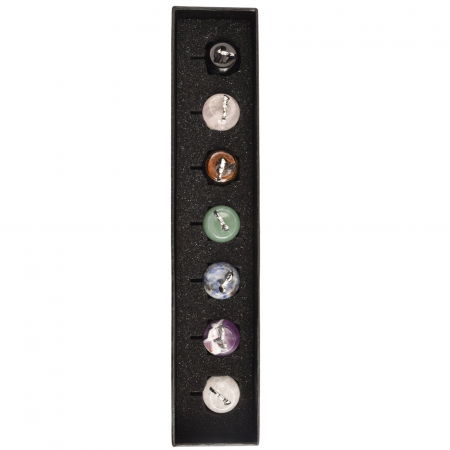 Set 7 mere din cristale naturale vindecatoare si pietre semipretioase Merele simbolizeaza pace, siguranta, sanatate si longevitate - pentru meditatie, spiritualitate, decor Feng Shui [10]