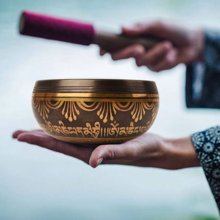 Bol Tibetan Cantator 9.5 cm model arborele vietii Setul complet pentru meditatie si vindecare Relaxare profunda si echilibru energetic [5]