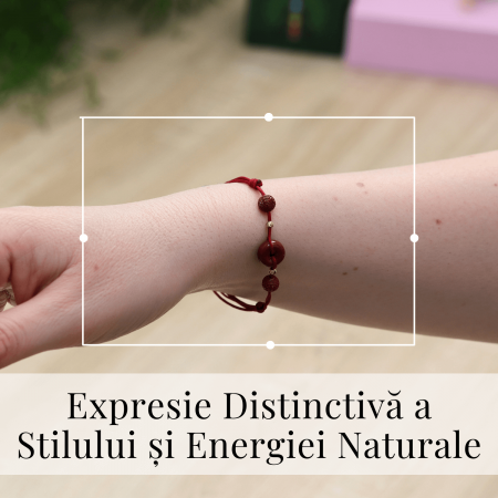 Bratara pe Snur cu Piatra de Cinabru Natural [3]