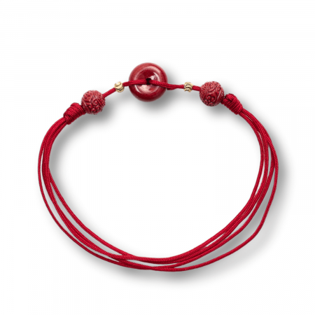 Bratara pe Snur cu Piatra de Cinabru Natural [0]