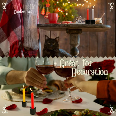 Set 36 lumanari pentru ritualuri și 6 suporturi negre din ceramica [5]