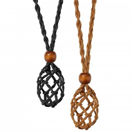 Coliere - Set doua sfori reglabile, una neagra si una maro, ideale pentru realizarea colierelor cu pietre naturale sau bijuterii de artizanat