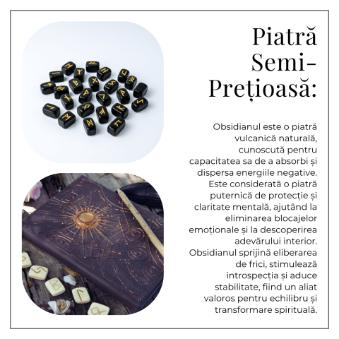 Set Rune din Obsidian Natural – Protectie, Claritate si Putere Interioara [5]