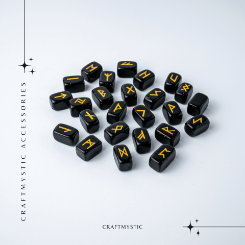 Set Rune din Obsidian Natural – Protectie, Claritate si Putere Interioara [7]