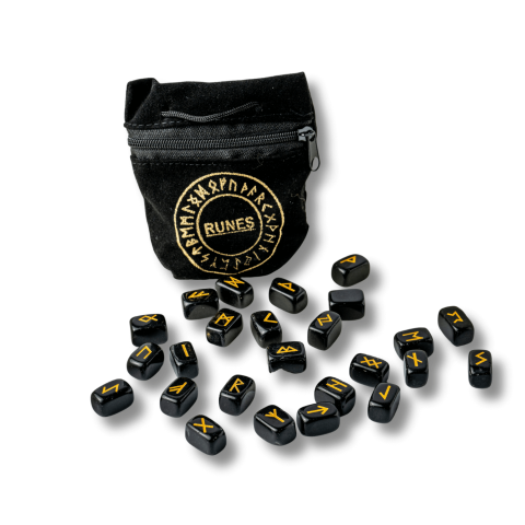 Set Rune din Obsidian Natural – Protectie, Claritate si Putere Interioara [6]