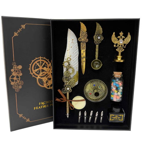 Set Stilou Pana cu Accesorii – Scris Artistic, Sigilii si Cadou Premium