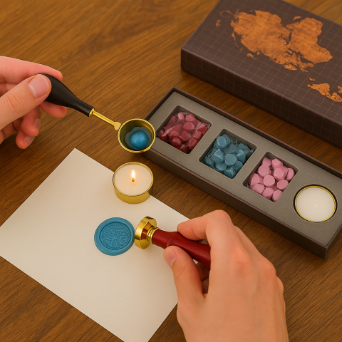 Set Stampila Arborele Vietii – Ceara, Lingurita, Cadou Elegant [1]