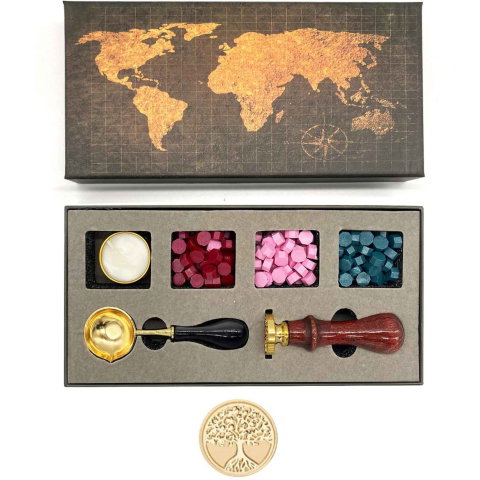 Set Stampila Arborele Vietii – Ceara, Lingurita, Cadou Elegant [4]