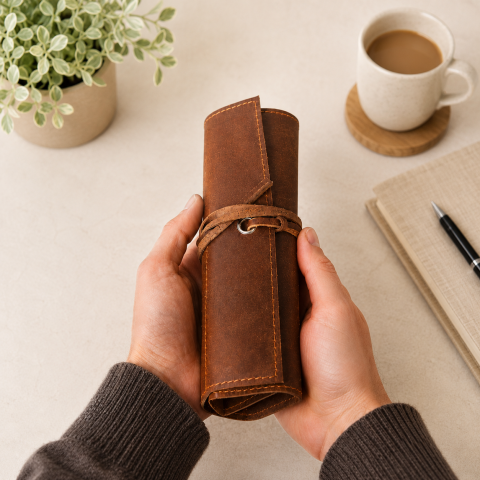 Organizator Multifunctional din Piele Naturala – Eleganta, Ordine si Protectie pentru Accesoriile Tale [2]