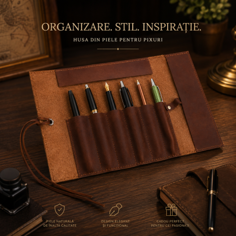 Organizator Multifunctional din Piele Naturala – Eleganta, Ordine si Protectie pentru Accesoriile Tale [6]