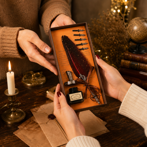 Set Stilou Pana Visinie Vintage – Eleganta si Inspiratie pentru Scris Artistic [3]