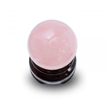 Sfera din Cuart Roz 35-40 mm cu Suport Inclus - Promoveaza Iubirea de Sine și Armonia [5]