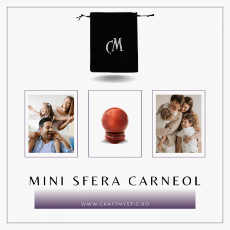 Sfera din Carneol Natural, 1 buc, 30-35 mm - Piatra Semipretioasa pentru Cadouri si Energie Pozitiva [7]