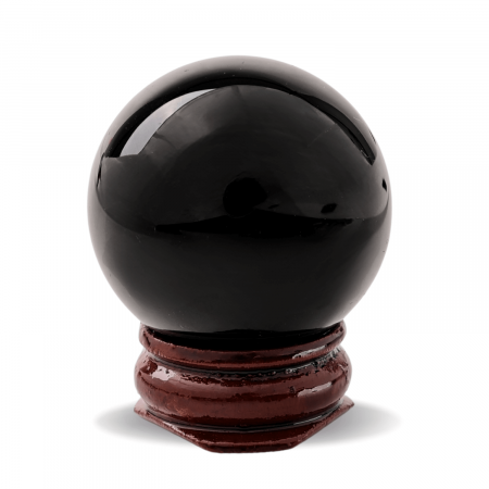 Sfera din Obsidian Natural, 1 buc, 30-35 mm - Ideala pentru Cadouri si Decoratiuni, Piatra Semipretioasa