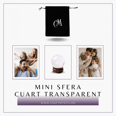 Sfera din Cuart Transparent Natural, 1 buc, 30-35 mm - Piatra Semipretioasa pentru Cadouri, Meditatie si Claritate [7]