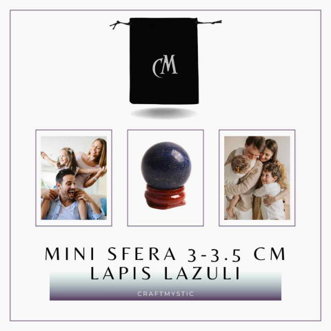 Sfera Lapis Lazuli Natural, 30-35mm – Claritate Mentala si Echilibru [5]