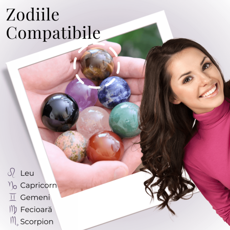 Sfera din Ochi de Tigru Natural, 1 buc, 30-35 mm - Piatra Semipretioasa pentru Cadouri, Curaj si Protectie [3]